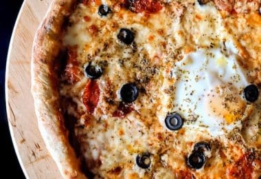 baked pizza